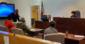 MHS students debate the issues during mock council meeting